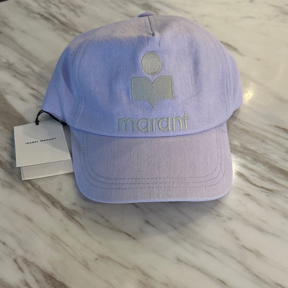 Isabel Marant Light Purple Cap with Embroidery